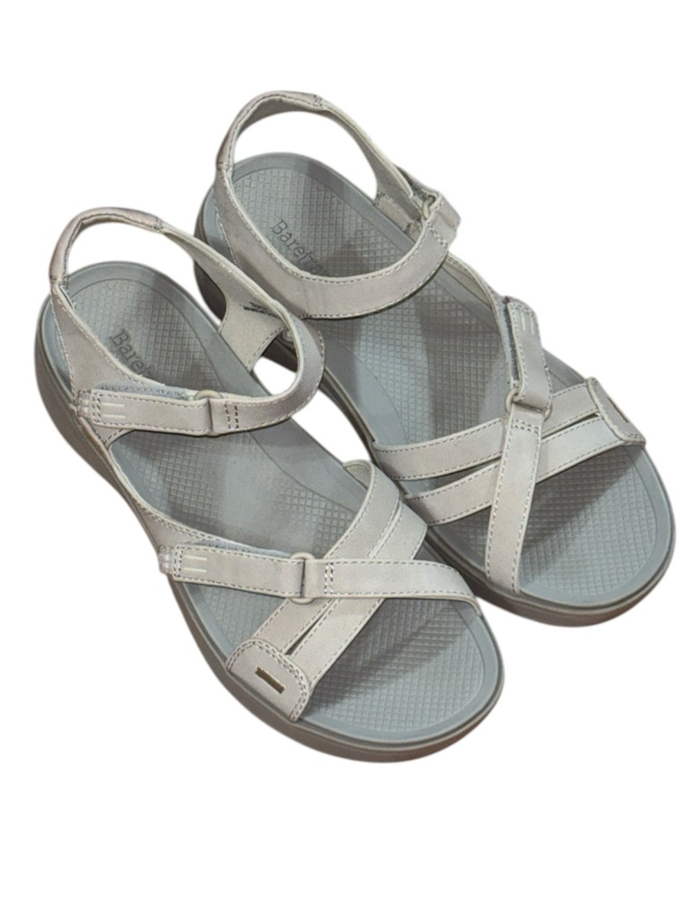 BareTraps Beige Strappy Women's Sport Comfort Sandals, 8.5